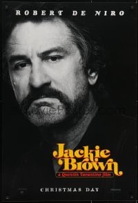 3w453 JACKIE BROWN teaser 1sh 1997 Quentin Tarantino, great close portrait of Robert De Niro!