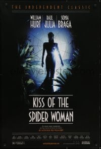 3w488 KISS OF THE SPIDER WOMAN 1sh R2001 Mahon artwork of sexy Sonia Braga in spiderweb dress!