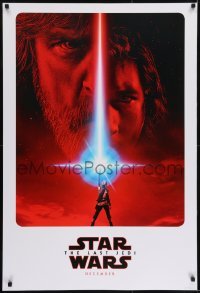 3w511 LAST JEDI teaser DS 1sh 2017 Star Wars, incredible sci-fi image of Hamill, Driver & Ridley!