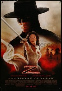 3w513 LEGEND OF ZORRO advance DS 1sh 2005 Antonio Banderas is Zorro, sexy Catherine Zeta-Jones!