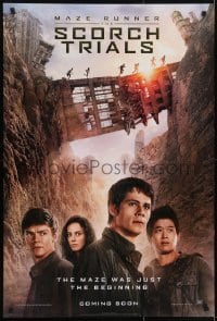3w576 MAZE RUNNER: THE SCORCH TRIALS style J int'l teaser DS 1sh 2015 Dylan O'Brien, city in ruins!
