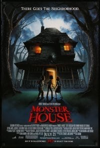 3w595 MONSTER HOUSE advance DS 1sh 2006 there goes the neighborhood, see it in 3-D!
