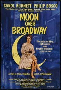 3w597 MOON OVER BROADWAY 1sh 1997 cool image of comedienne Carol Burnett, New York City!