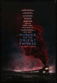 3w604 MURDER ON THE ORIENT EXPRESS style A teaser DS 1sh 2017 Branagh, huge cast, Agatha Christie!