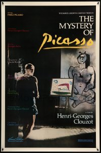 3w613 MYSTERY OF PICASSO 1sh R1986 Le Mystere Picasso, Henri-Georges Clouzot & Pablo!