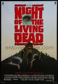 3w626 NIGHT OF THE LIVING DEAD 1sh 1990 Tom Savini, from George Romero screenplay, zombies!