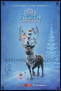 3w636 OLAF'S FROZEN ADVENTURE advance DS 1sh 2017 Walt Disney Pixar Christmas CGI, limited showing!