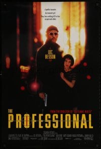 3w686 PROFESSIONAL 1sh 1994 Luc Besson's Leon, Jean Reno with gun, young Natalie Portman!
