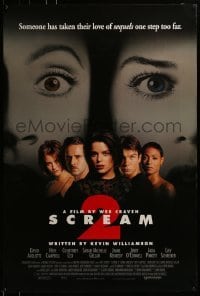 3w762 SCREAM 2 1sh 1997 Wes Craven directed, Neve Campbell, Courteney Cox