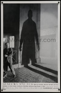 3w777 SHADOWS & FOG 1sh 1992 cool photographic image of Woody Allen by Brian Hamill!