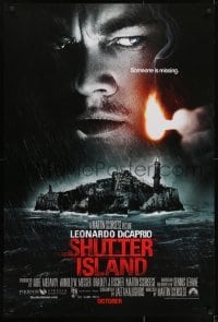 3w787 SHUTTER ISLAND advance DS 1sh 2010 October style, Scorsese, DiCaprio, someone is missing!