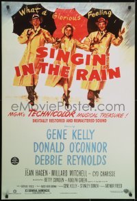 3w795 SINGIN' IN THE RAIN DS 1sh R2000 Gene Kelly, Donald O'Connor, Debbie Reynolds, classic!