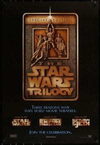 3w843 STAR WARS TRILOGY style F 1sh 1997 George Lucas, Empire Strikes Back, Return of the Jedi!