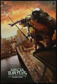3w874 TEENAGE MUTANT NINJA TURTLES OUT OF THE SHADOWS int'l teaser DS 1sh 2016 image of Donatello!