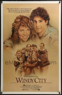 3w973 WINDY CITY 1sh 1984 John Shea, Kate Capshaw, Josh Mostel, Chicago!