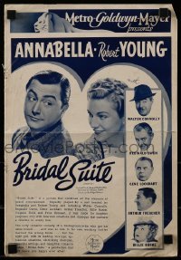 3x505 BRIDAL SUITE English pressbook 1939 Swiss Annabella loves American playboy Robert Young!