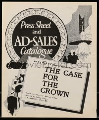 3x507 CASE FOR THE CROWN English pressbook 1934 Miles Mander, Meriel Forbes, murder mystery!
