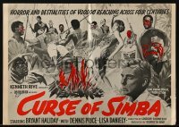 3x508 CURSE OF THE VOODOO English pressbook 1965 cool AFrican jungle thriller, Curse of Simba!