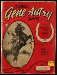 3x197 GENE AUTRY 9x12 song book 1942 Songs Gene Autry Sings!