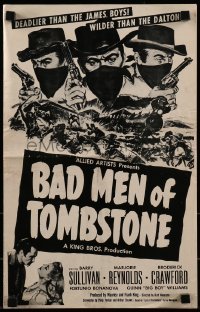 3x545 BAD MEN OF TOMBSTONE pressbook 1948 deadlier than the James boys & wilder than the Daltons!