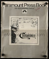 3x594 CHINATOWN pressbook 1974 art of Jack Nicholson & Faye Dunaway by Jim Pearsall, Roman Polanski