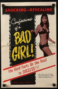 3x601 CONFESSIONS OF A BAD GIRL pressbook 1965 Barry Mahon, sex!