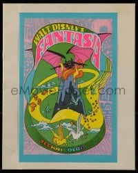 3x639 FANTASIA English pressbook R1970 Disney classic musical, great psychedelic fantasy artwork!