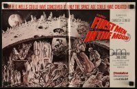 3x646 FIRST MEN IN THE MOON pressbook 1964 Ray Harryhausen, H.G. Wells, fantastic sci-fi art!