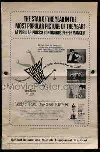 3x657 FUNNY GIRL pressbook 1969 Barbra Streisand, Omar Sharif, directed by William Wyler!