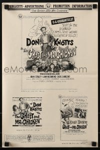 3x663 GHOST & MR. CHICKEN pressbook 1966 scared Don Knotts fighting spooks, kooks, and crooks!