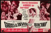 3x664 GHOST IN THE INVISIBLE BIKINI pressbook 1966 Boris Karloff + sexy girls & wacky horror images!