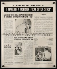 3x703 I MARRIED A MONSTER FROM OUTER SPACE pressbook 1958 filled with great images with the alien!