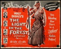 3x738 LIGHT IN THE FOREST pressbook 1958 Disney, full-length art of Native American James MacArthur!