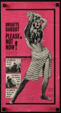 3x820 ONLY FOR LOVE pressbook 1963 Roger Vadim's Please Not Now, sexy full-length Brigitte Bardot!