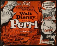 3x830 PERRI pressbook 1957 Disney's fabulous first in motion picture story-telling, squirrels!