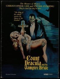 3x871 SATANIC RITES OF DRACULA pressbook 1978 Neal Adams art of Count Dracula & his Vampire Bride!