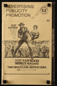 3x954 TWO MULES FOR SISTER SARA pressbook 1970 art of gunslinger Clint Eastwood & Shirley MacLaine!