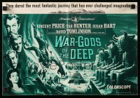 3x971 WAR-GODS OF THE DEEP pressbook 1965 Vincent Price, Jacques Tourneur underwater sci-fi!