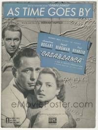 3x218 CASABLANCA sheet music 1942 Humphrey Bogart, Ingrid Bergman, Curtiz, classic As Time Goes By!