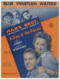 3x223 DAY AT THE RACES sheet music 1937 Marx Brothers, Jones & O'Sullivan, Blue Venetian Waters!