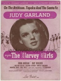3x234 HARVEY GIRLS sheet music 1945 Judy Garland, On The Atchison, Topeka & The Santa Fe!