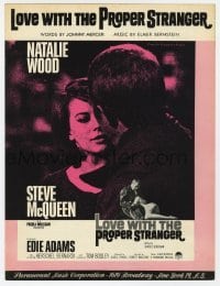 3x246 LOVE WITH THE PROPER STRANGER sheet music 1964 Natalie Wood & Steve McQueen, the title song!