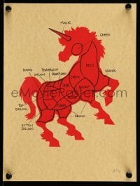 3x094 DAVE WITT signed #6/55 9x12 art print 2010 by the artist, Magic, great red unicorn image!