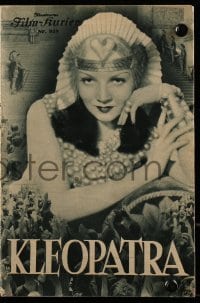 3x371 CLEOPATRA Austrian program 1934 Claudette Colbert as Princess of the Nile, Cecil B. DeMille