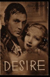 3x382 DESIRE Austrian program 1936 great different images of Marlene Dietrich & Gary Cooper!