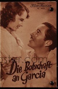 3x426 MESSAGE TO GARCIA Austrian program 1936 different images of John Boles & Barbara Stanwyck!