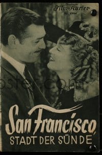 3x455 SAN FRANCISCO Austrian program 1937 different images of Clark Gable & Jeanette MacDonald!