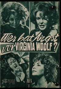 3x493 WHO'S AFRAID OF VIRGINIA WOOLF Austrian program 1966 Liz Taylor, Richard Burton, different!