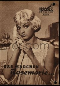3x321 ROSEMARY East German program 1959 Nadja Tiller in title role, sexy German steamy fleshpots!