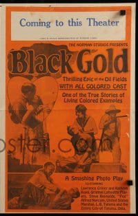 3x566 BLACK GOLD pressbook 1927 exact full-size image of the 14x22 window card!
